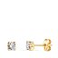 Pendientes Punto de Luz en Oro Amarillo 18K con Circonita 